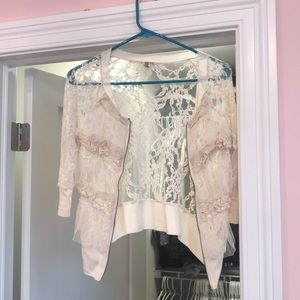 BKE white womans sweater